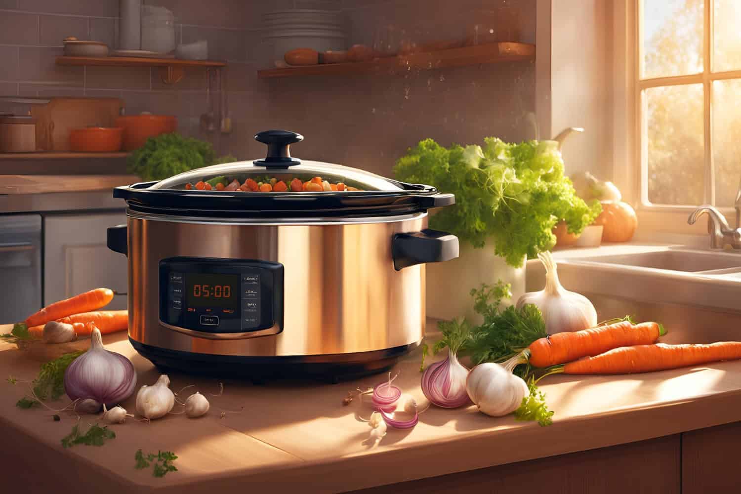 Groentebouillon van restjes maken in de slowcooker